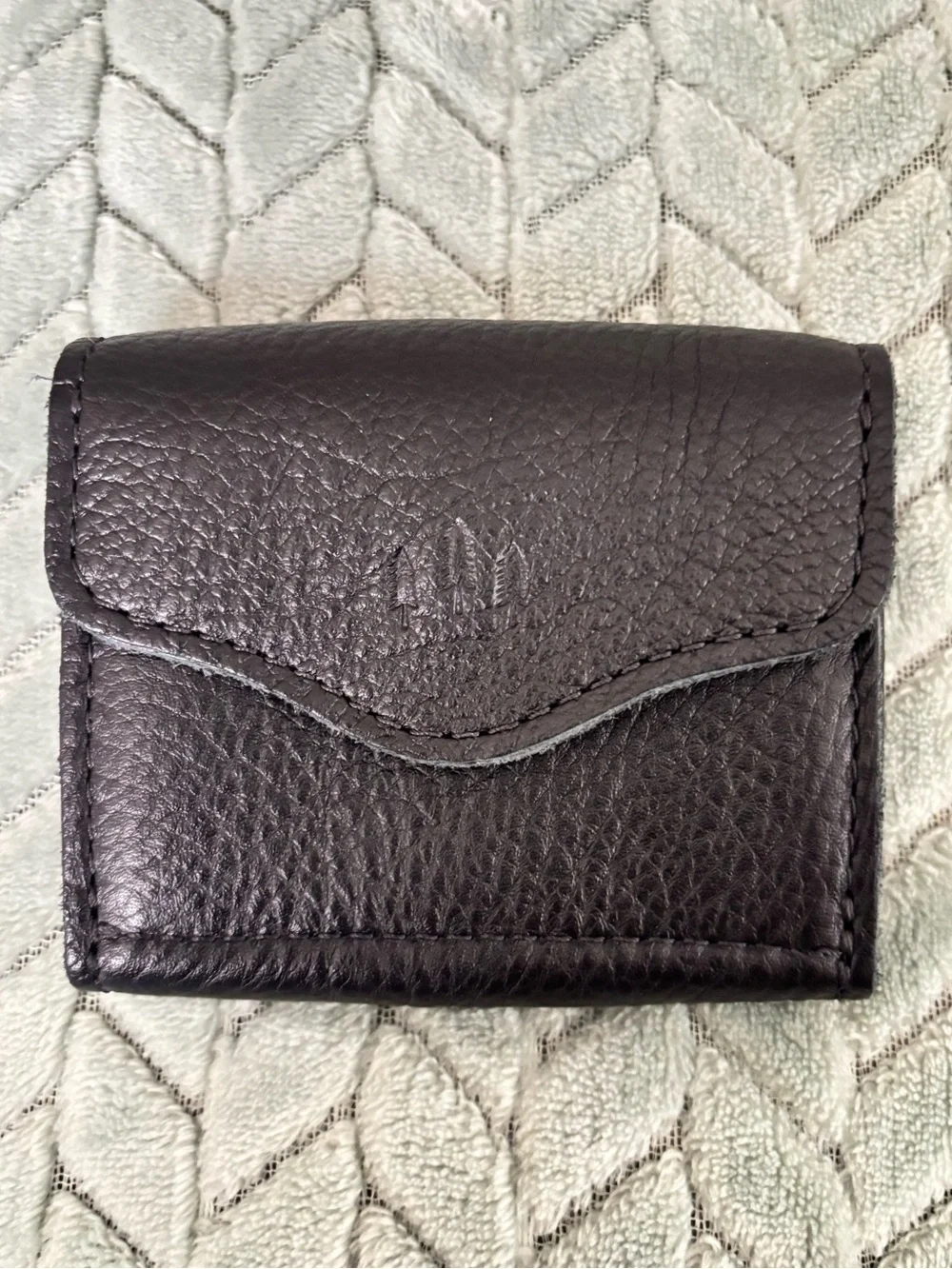 PLG SMALL BLACK PEBBLED LEATHER BOZEMAN WALLET